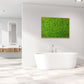 Amenajare baie cu tablou licheni sau perete decorativ din licheni, culoare verde deschis