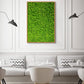Licheni decorativi verde deschis amenajare restaurant sau living si dinning scaune albe canapea gri
