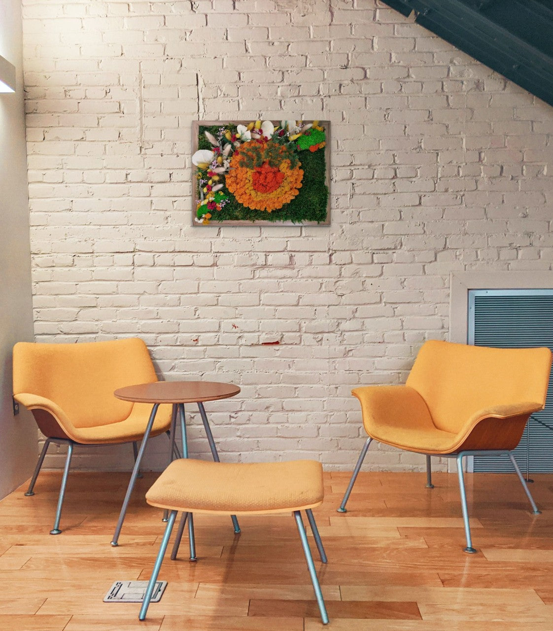 Poiana cu flori - Tablou licheni decorativi